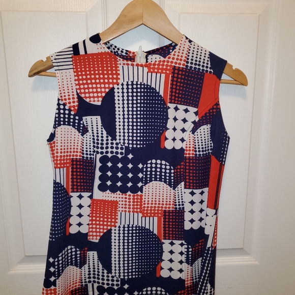 Vintage 70'S Sportables Polyester Blouse twinset 2 pc psychedelic mod patchwork - Picture 4 of 13